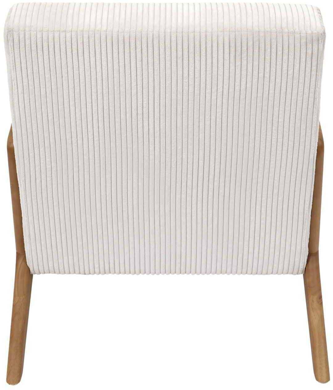 Fauteuil Scott en tissu côtelé couleur beige L.64.5 P.83.5 H.75 cm - Home deco factory - Image 2