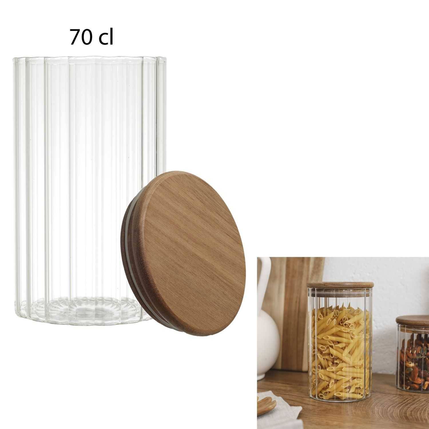Bocal de conservation verre transparent Ø9xH.16 cm Jim