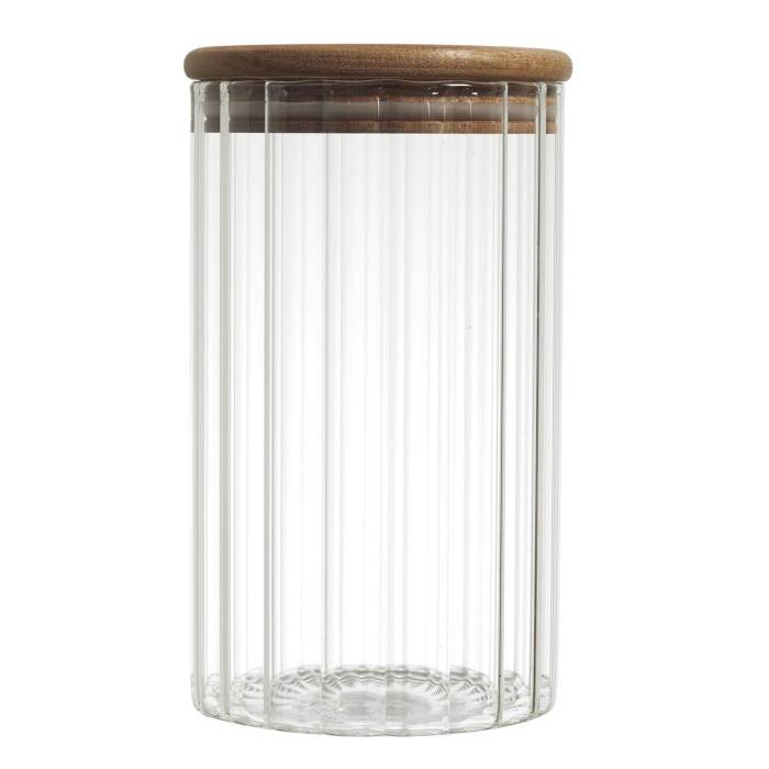 Bocal de conservation verre transparent Ø9xH.16 cm Jim - Image 2