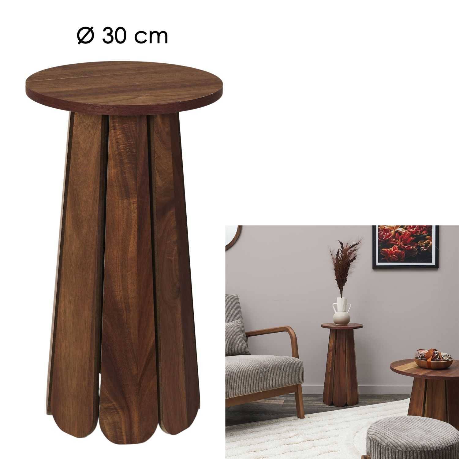 Table d'appoint Will en MDF marron L.30 x l.30 x H.55 cm - The home deco factory - Image 1
