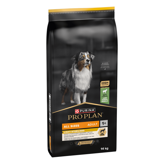 Purina Pro Plan - Croquettes pour chiens adultes toutes tailles Light / Sterilised Agneau 14 kg - Pro Plan - Image 4