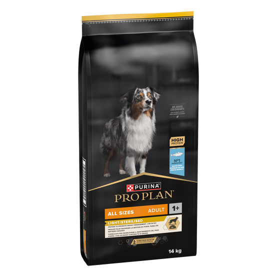 Purina Pro Plan - Croquettes pour chiens adultes toutes tailles Light / Sterilised Poisson blanc 14 kg - Pro Plan - Image 2