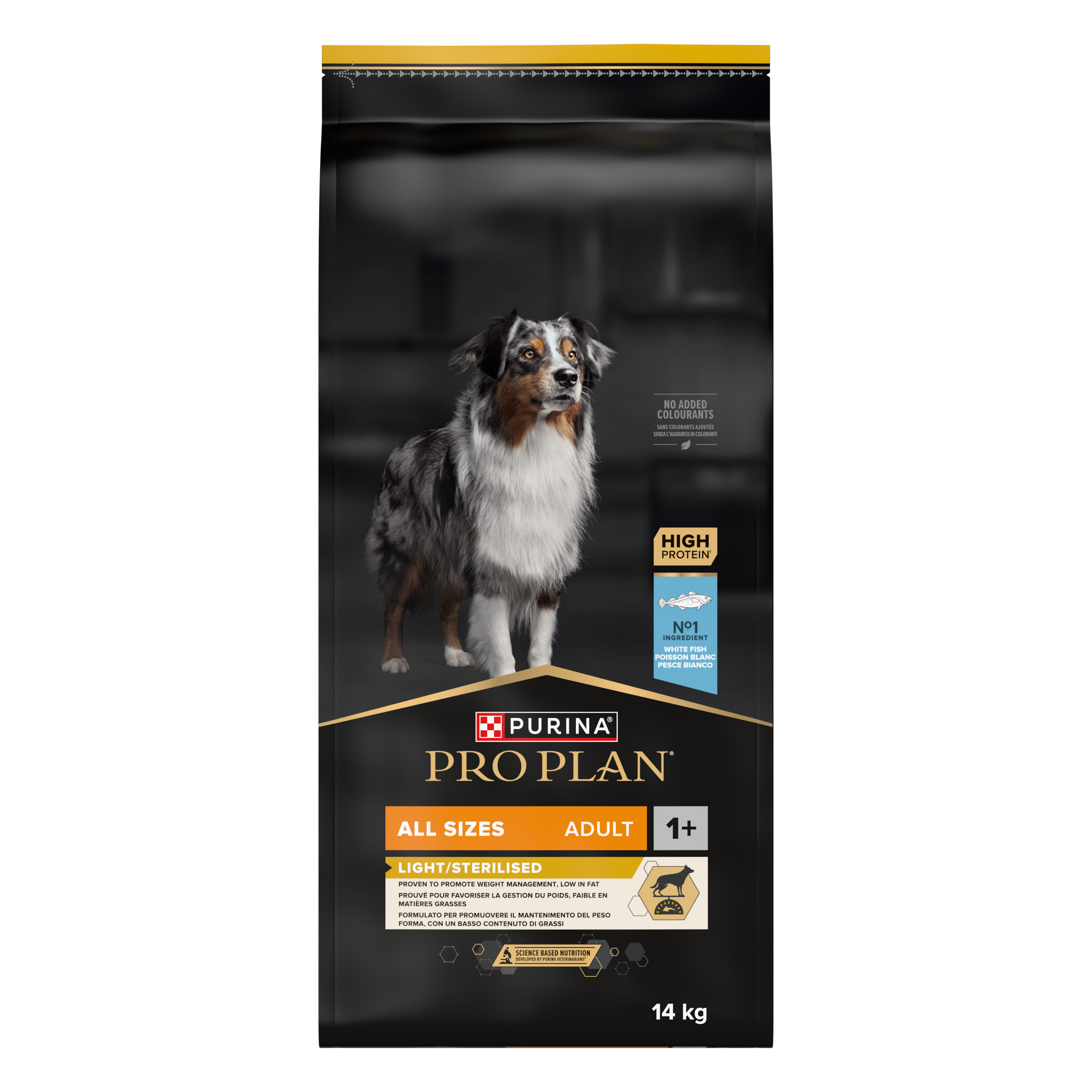 Purina Pro Plan - Croquettes pour chiens adultes toutes tailles Light / Sterilised Poisson blanc 14 kg - Pro Plan - Image 3
