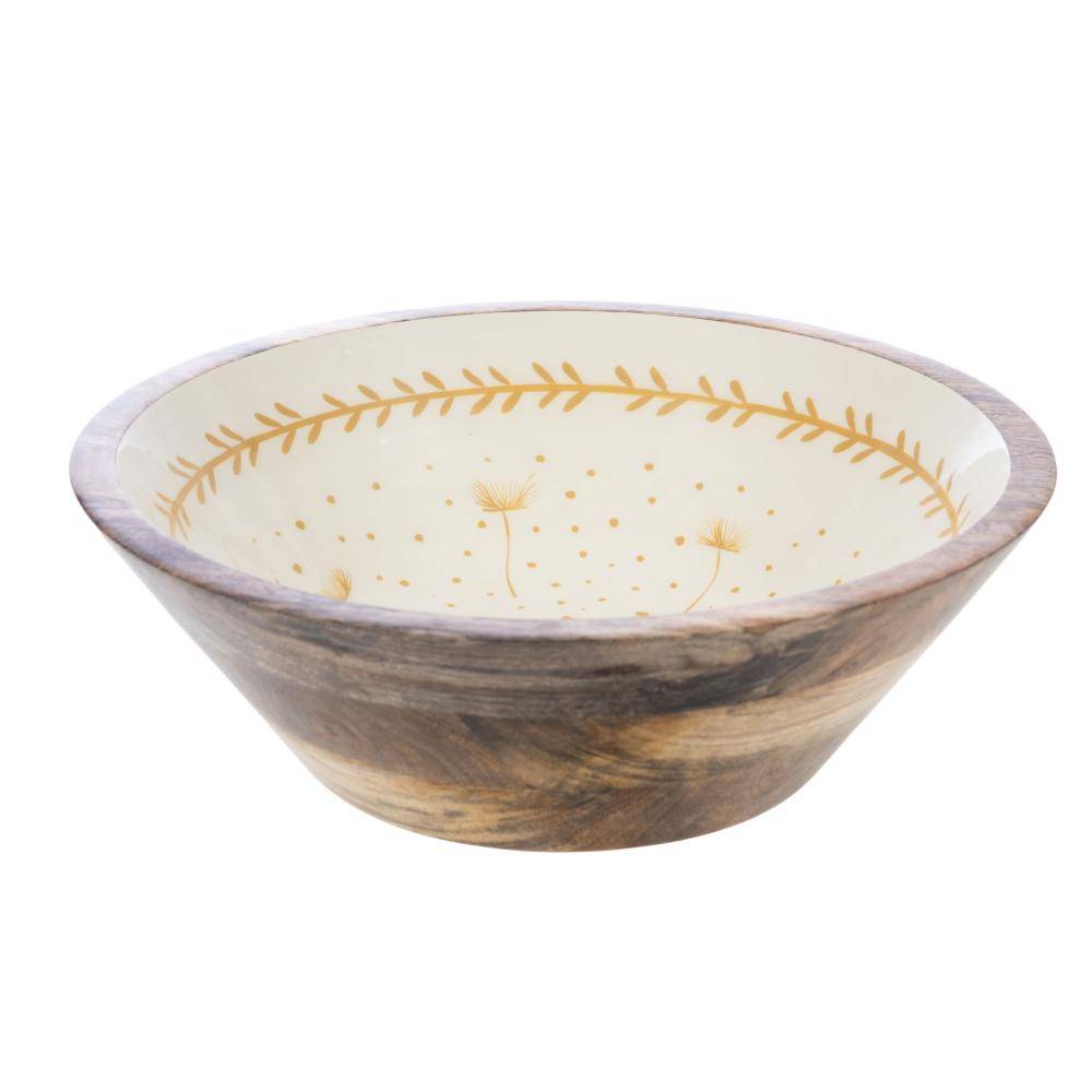 Saladier Romy en bois blanc Ø35 cm H.11.5 cm - Amadeus - Image 1