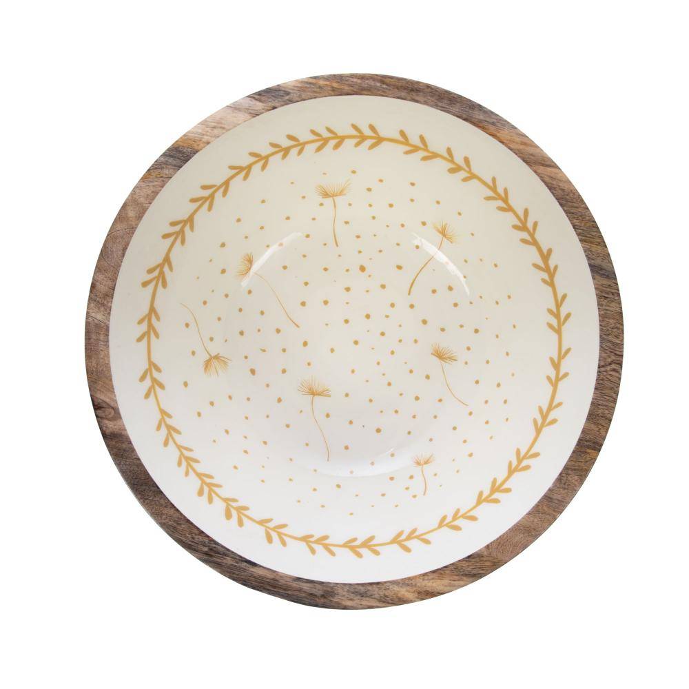 Saladier Romy en bois blanc Ø35 cm H.11.5 cm - Amadeus - Image 2