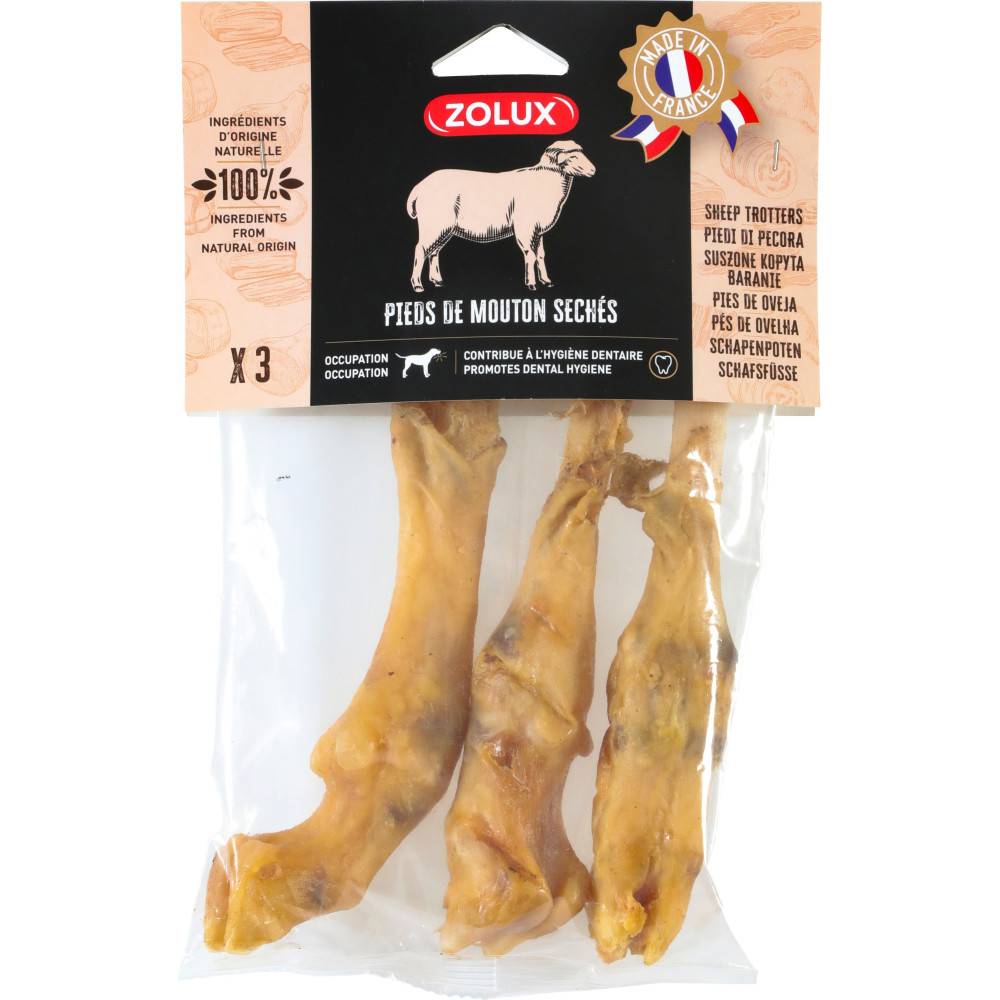 Friandise pour chien pieds de mouton 150 g peu calorique - Zolux - Image 2