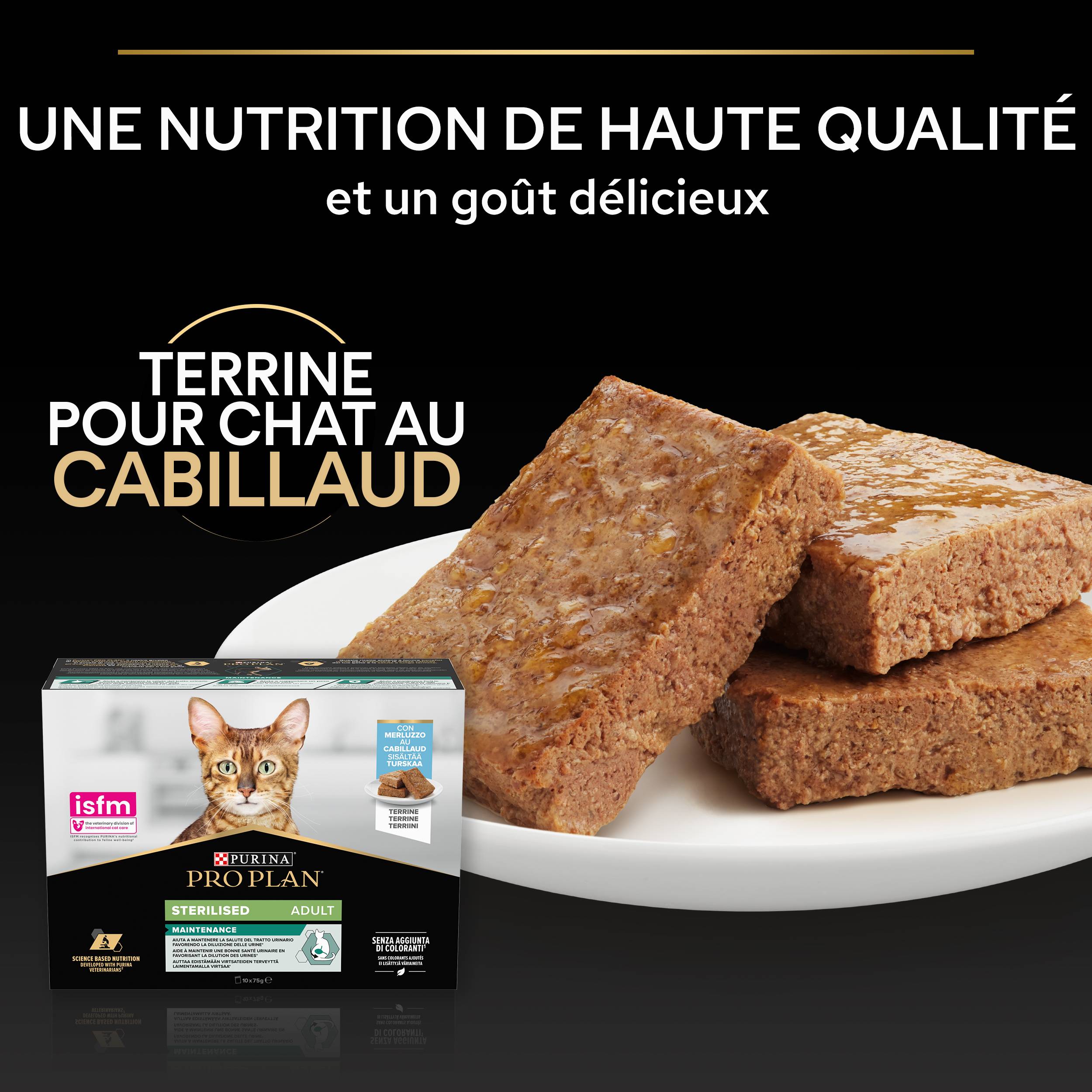 Purina Pro Plan - Terrine pour chat adulte stérilisé au cabillaud 10 x 75 g - Pro Plan - Image 10