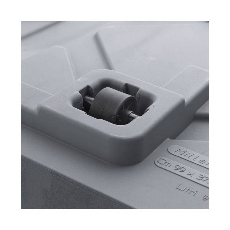 Pot de fleur Cube plastique anthracite L.49 cm H.49.5 cm Millennium R - Deroma - Image 1