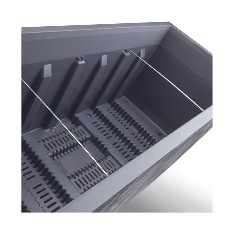 Jardinière muret plastique anthracite L.99 cm H.39 cm - Deroma - Image 1