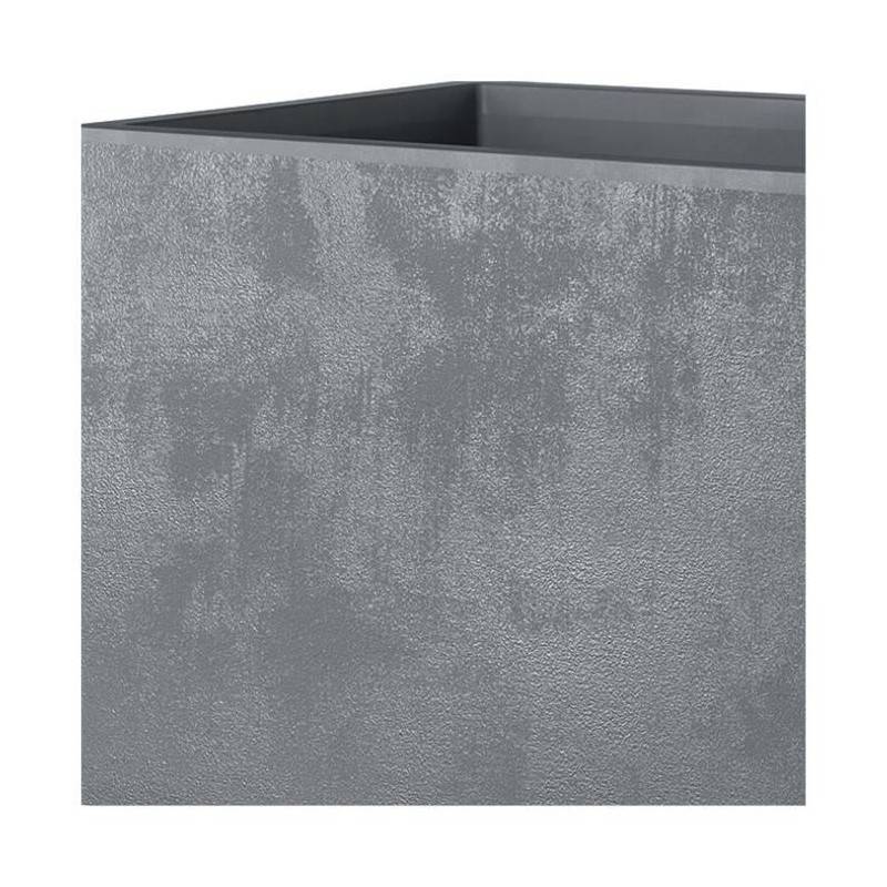 Pot de fleurs Millennium R plastique recyclé gris 49x49.5-H.49.5 cm - Deroma - Image 3