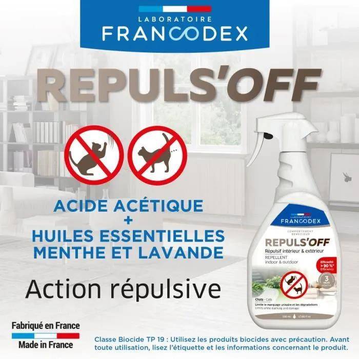 Répulsif pour chats intérieur et extérieur 500 ml - Francodex - Image 4