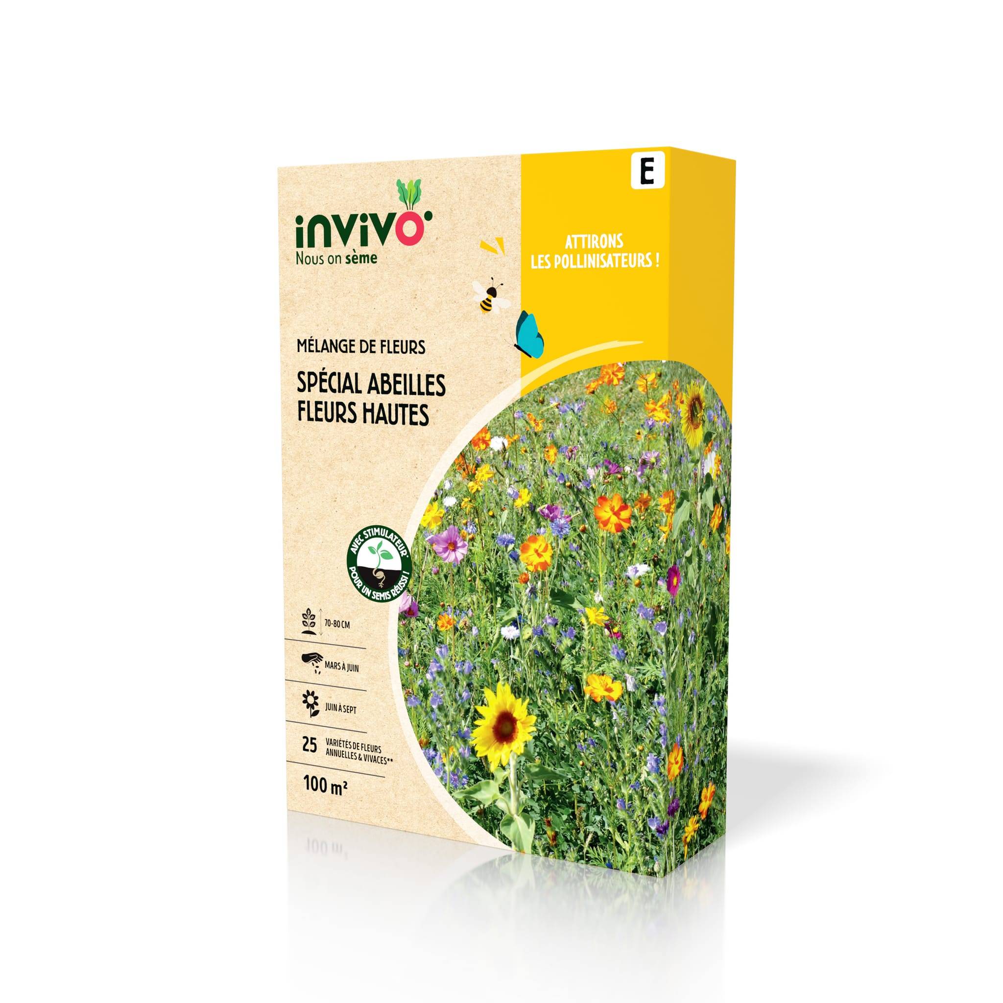 Invivo Nous On Sème - Semences mélange de fleurs spécial abeilles fleurs hautes 100 m2 - INVIVO Nous on sème - Image 3