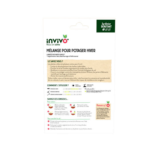 Invivo Nous On Sème - Semences mélange potager hiver 20 m2 - INVIVO Nous on sème - Image 3