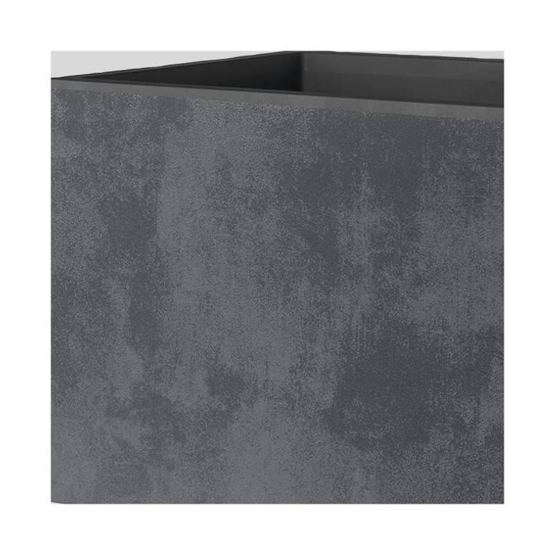 Jardinière muret plastique anthracite L.59 P.25 H.25 cm Millennium R - Deroma - Image 1