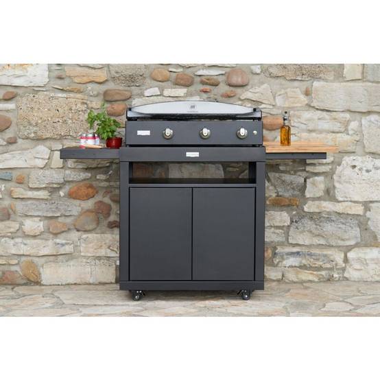 Desserte roulante acier noir L.80 cm l.55 cm H.82.5 cm - Le marquier - Image 4