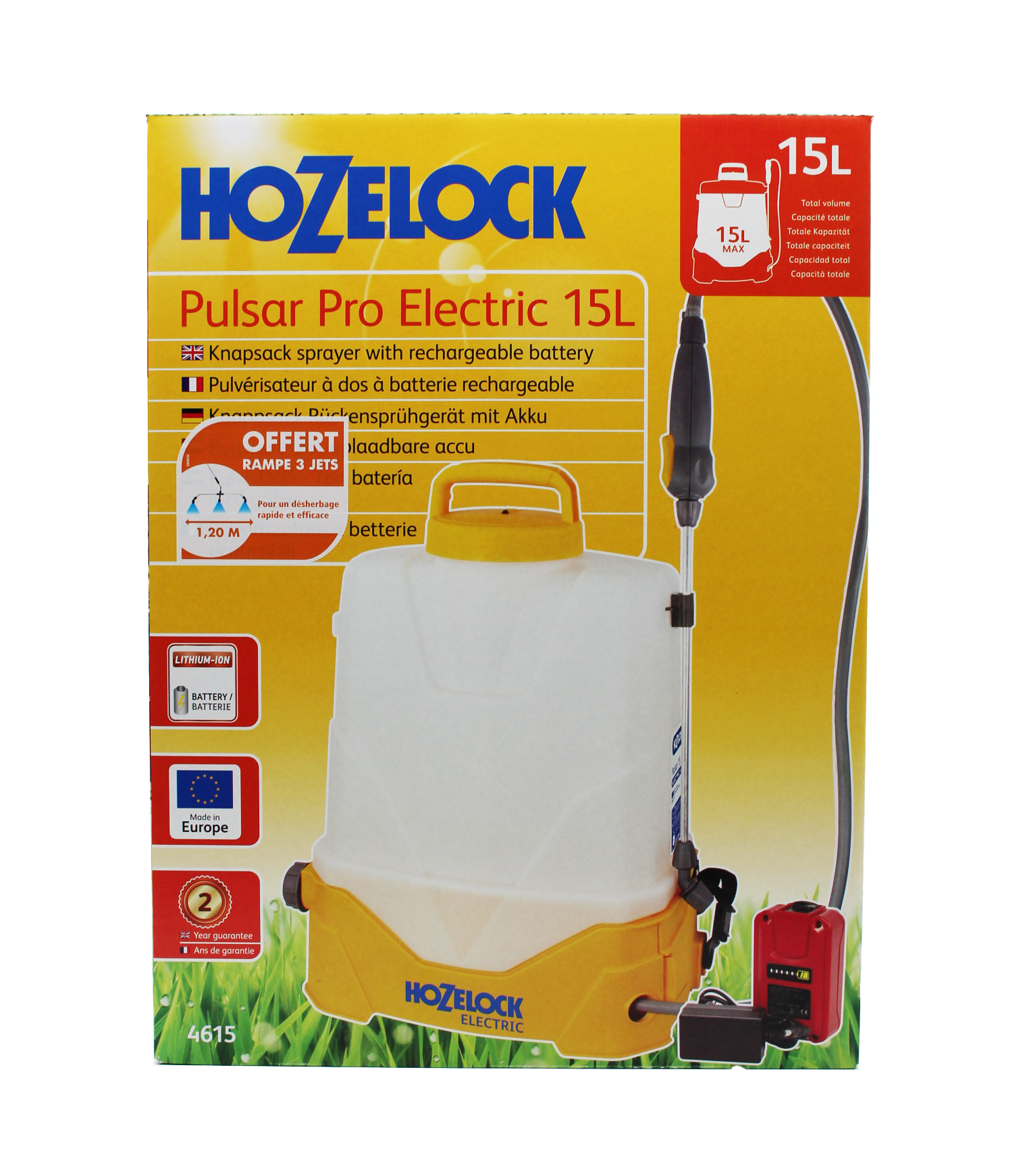 Hozelock - Pulvérisateur électrique 15 L et rampe 3 jets HOZELOCK