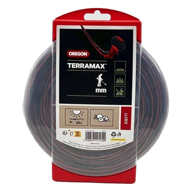 Fil débroussailleuse ovale torsadé Terramax rouge/noir Ø2.7 mm L.56 m 636779 - Oregon - Image 2