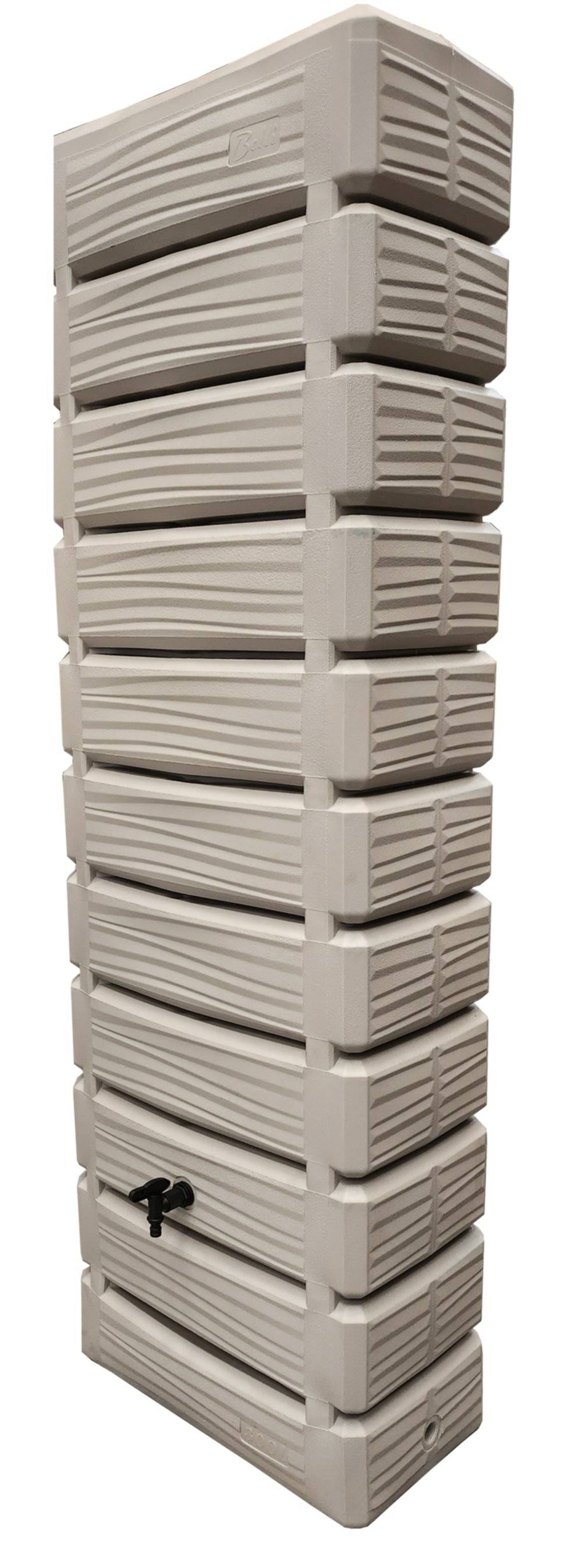 Belli - Récupérateur d'eau de pluie 700L mural robinet, collecteur et couvercle inclus grège DUNE - BELLI - Image 3