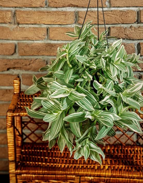 Tradescantia albiflora 'Nanouk' - Tradescantia, Misère, Éphémère