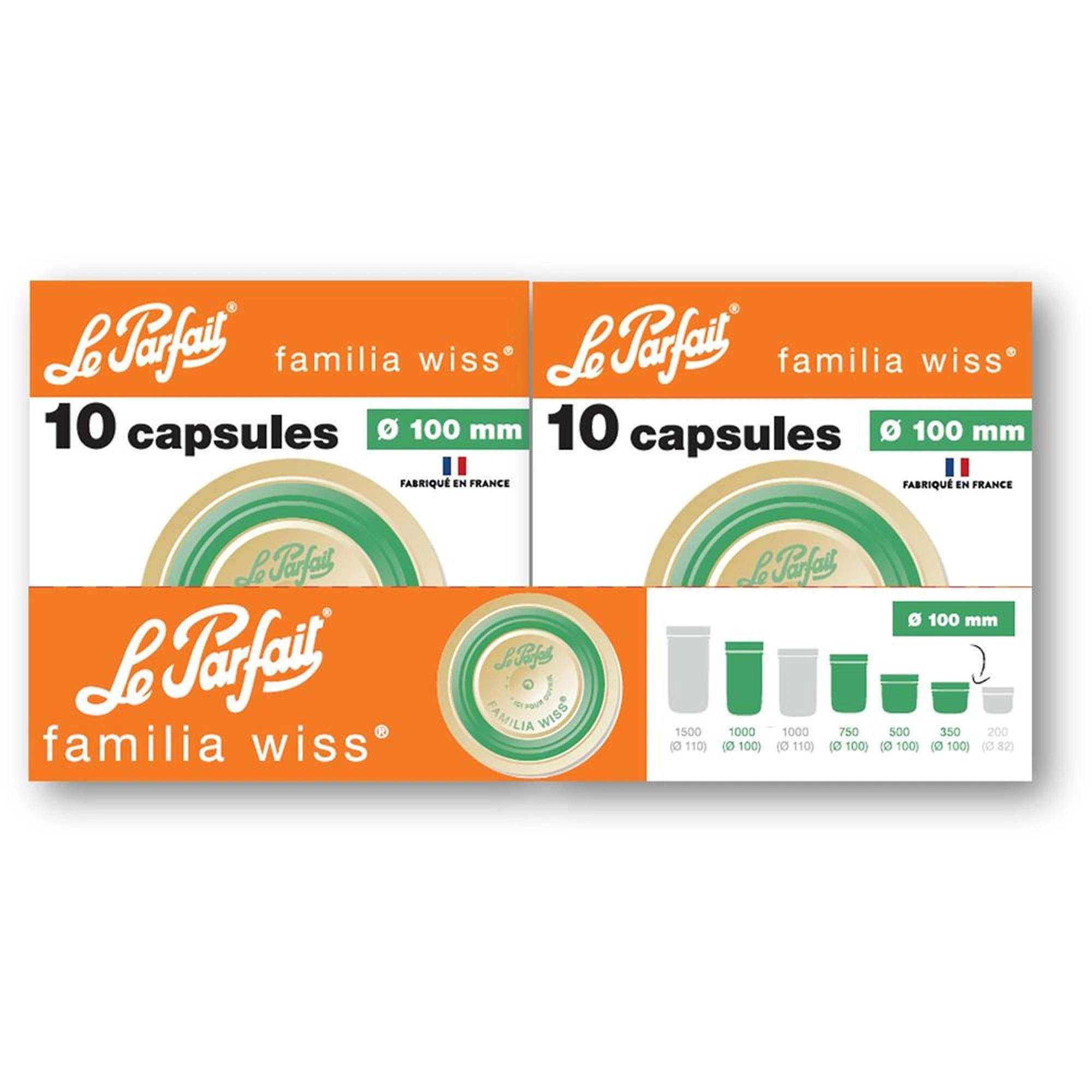 Le Parfait - Capsules Familia Wiss ø100 mm x10 - Le Parfait - Image 4