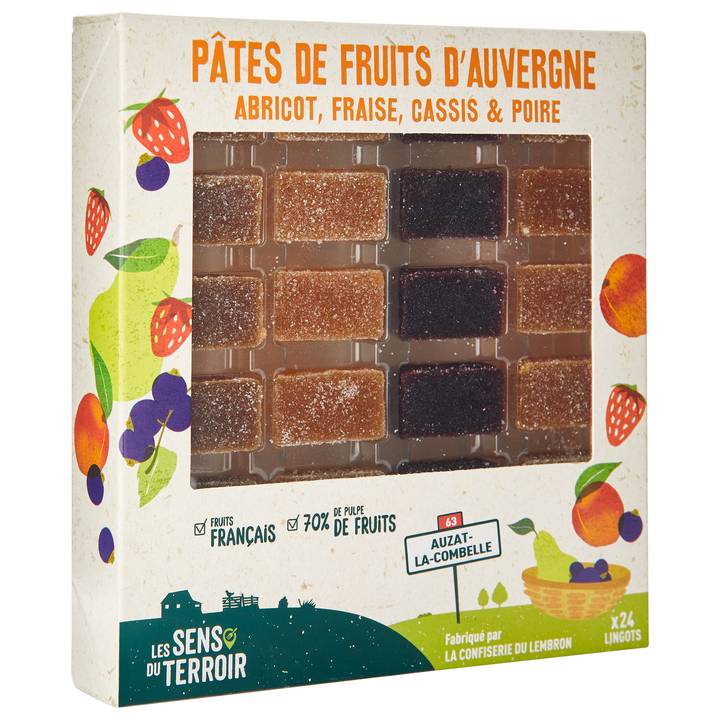 Les Sens du Terroir - Pâtes de fruits d'Auvergne 240 g  - Les Sens du Terroir