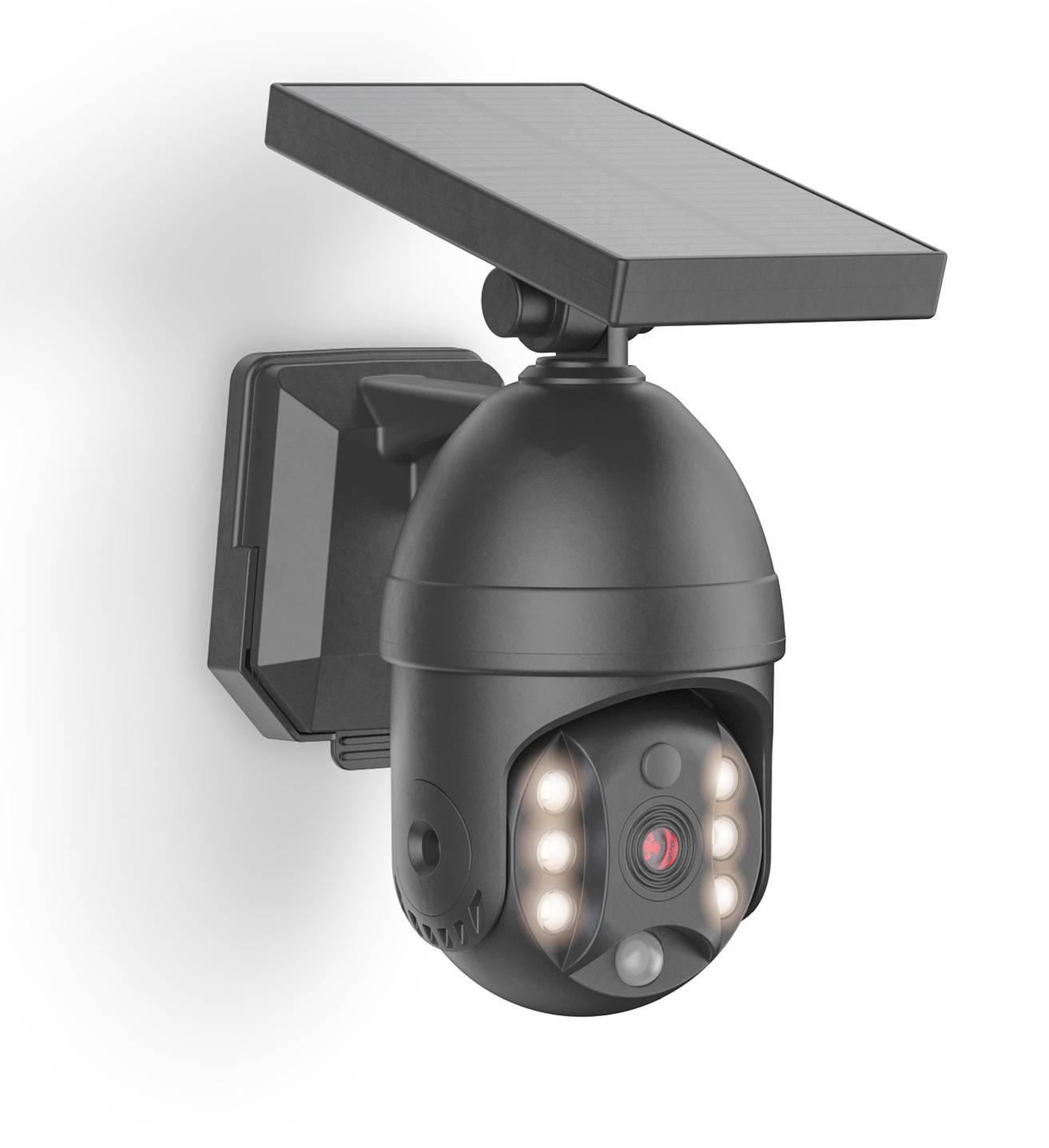 xanlite - Projecteur caméra factice solaire noir LED ,détecteur de mouvement désactivable, IP65, Blanc froid - Image 8