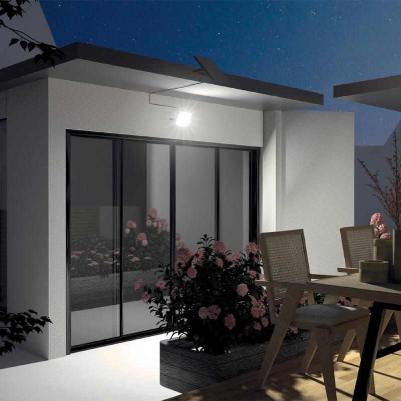 xanlite - Projecteur mural solaire LED, détecteur de mouvement désactivable IP65 1400 Lumens 3000K Blanc chaud - Image 5