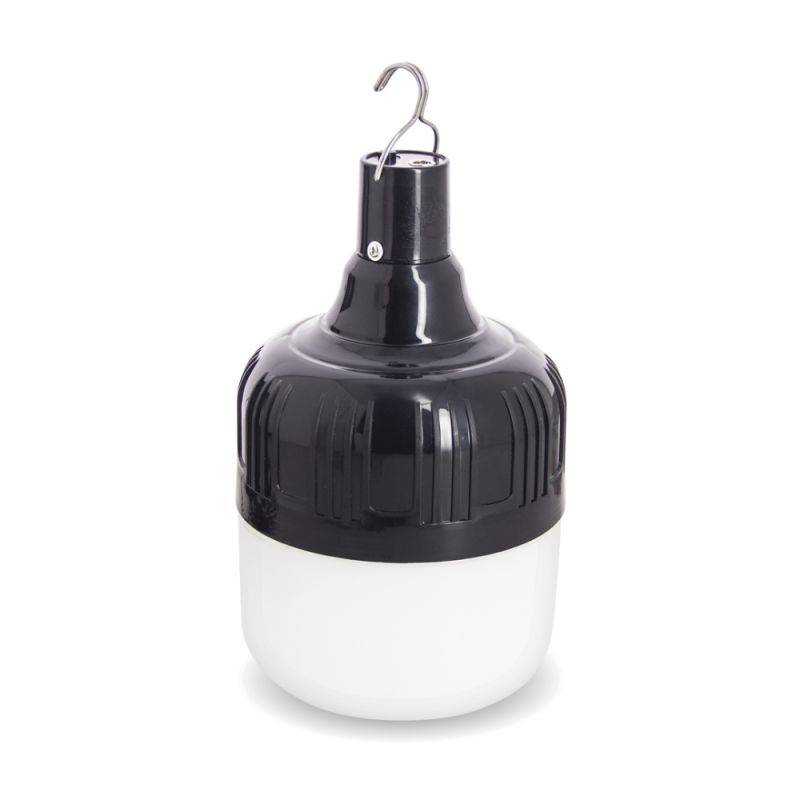 xanlite - Lanterne LED noire à suspendre hybride IP44 rechargeable et solaire 250 Lum. 5000K Blanc neutre - Image 2