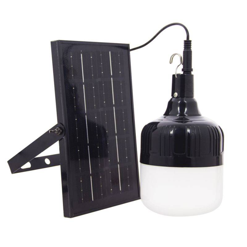 xanlite - Lanterne LED noire à suspendre hybride IP44 rechargeable et solaire 250 Lum. 5000K Blanc neutre - Image 5