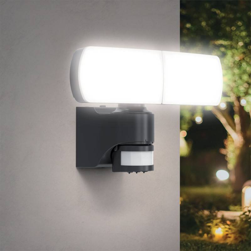 xanlite - Projecteur mural 2 têtes solaire LED, détecteur de mouvement, IP44, 1500 Lumens, 6500K , Blanc froid - Image 5