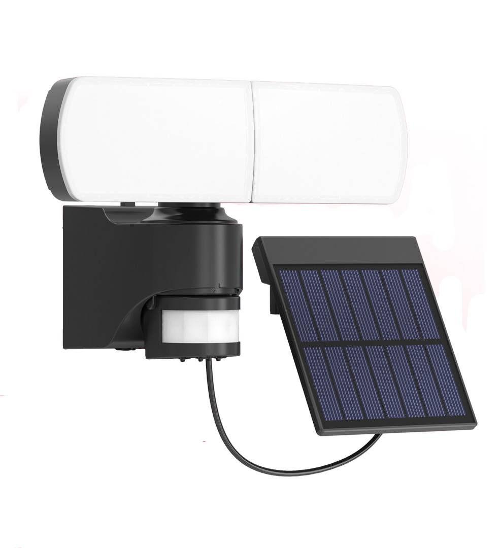 xanlite - Projecteur mural 2 têtes solaire LED, détecteur de mouvement, IP44, 1500 Lumens, 6500K , Blanc froid - Image 9