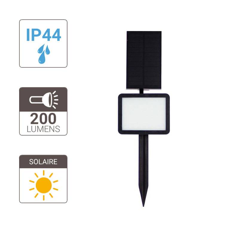 xanlite - Borne solaire LED, IP44, 2 modes de fixation, autonomie 14h, 200 Lumens, 6500K, Blanc froid - Image 1