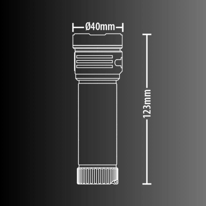 xanlite - Lampe torche LED sans fil 1200 lum. -Power Boost 2500 lum. IP44 USB rechargeable 6500K Blanc froid - Image 4