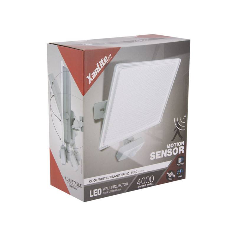 xanlite - Projecteur mural blanc LED IP65 détecteur de mouvement 4200 Lum. équivalence 250W 6500K Blanc froid - Image 2