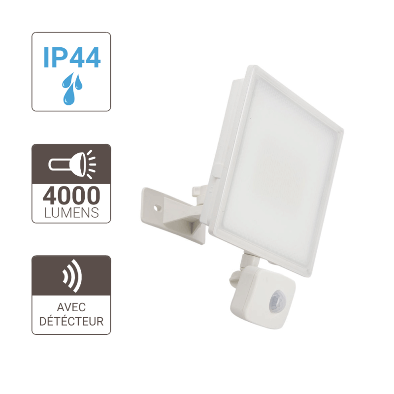 xanlite - Projecteur mural blanc LED IP65 détecteur de mouvement 4200 Lum. équivalence 250W 6500K Blanc froid - Image 3