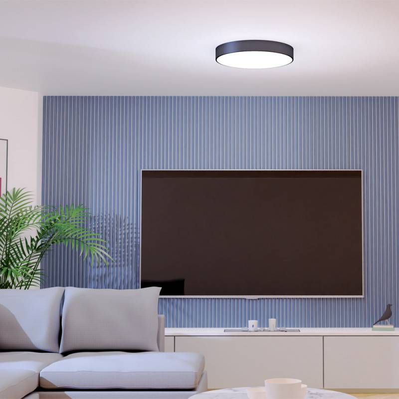 xanlite - Plafonnier LED rond noir IP44, 2200 Lumens, CCT - Image 2