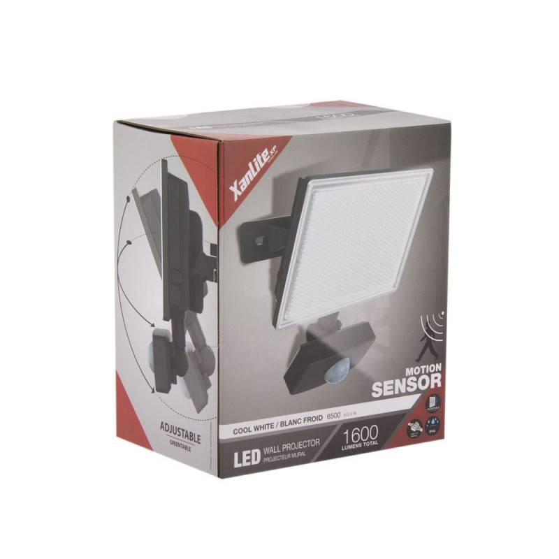 xanlite - Projecteur mural noir LED IP44 détecteur mouvement désactiva. 1600 Lum. Équiv100W 6500K Blanc froid - Image 4