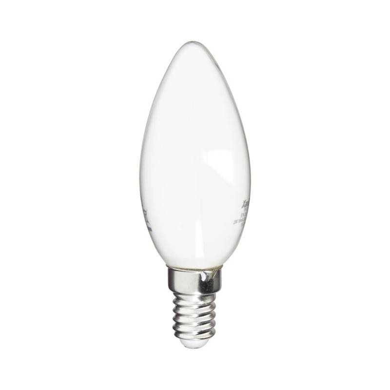 xanlite - Ampoule Filament LED Flamme Opaque, culot E14, 250 Lumens, équivalence 25W, 4000K, Blanc neutre - Image 1