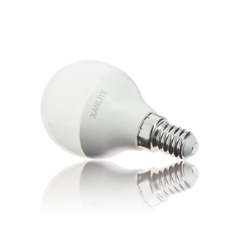 xanlite - Ampoule SMD LED P45 Opaque, culot E14, 470 Lumens, équivalence 40W, 4000K, Blanc neutre - Image 1