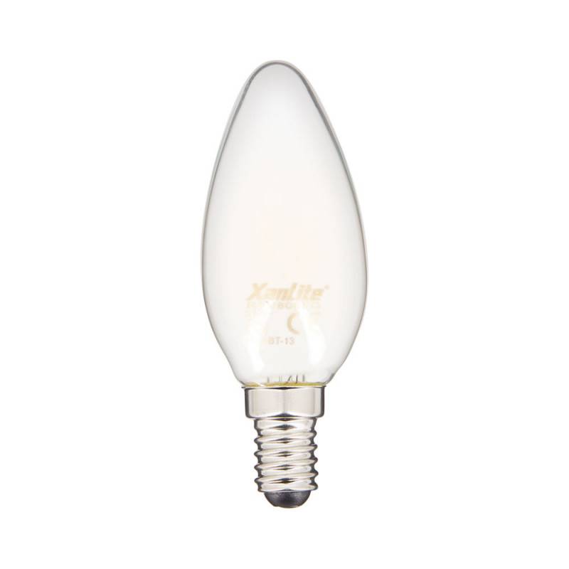 xanlite - Ampoule Filament LED Flamme Opaque, culot E14, 806 Lumens, équivalence 60W, 2700K, Blanc chaud - Image 2
