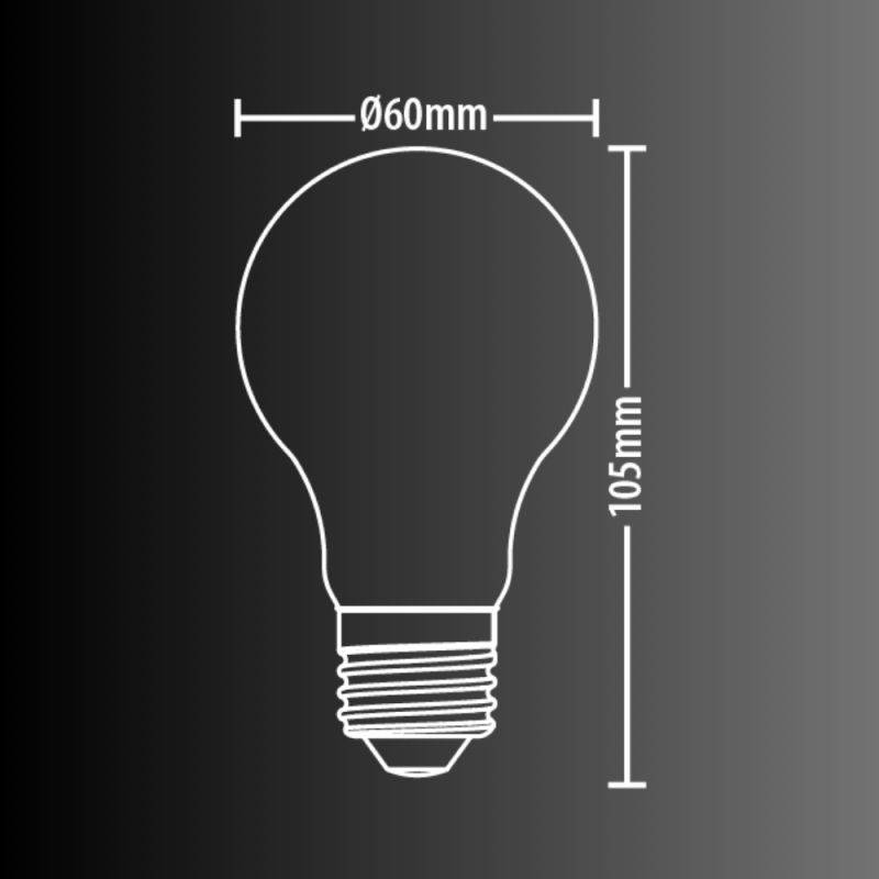 xanlite - Ampoule Filament LED A60 Opaque dimmable, culot E27, 1521 Lm, équivalence 100W, 2700K, Blanc chaud - Image 8