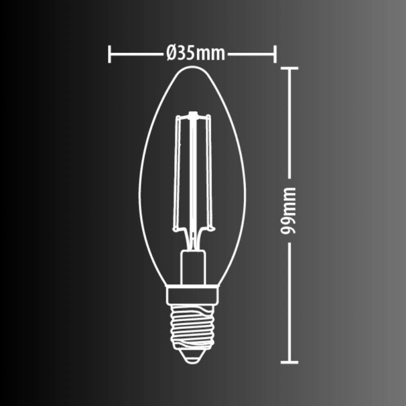 xanlite - Ampoule Filament LED Flamme Opaque, culot E14, 1055 Lumens, 2700K, Blanc chaud - Image 7