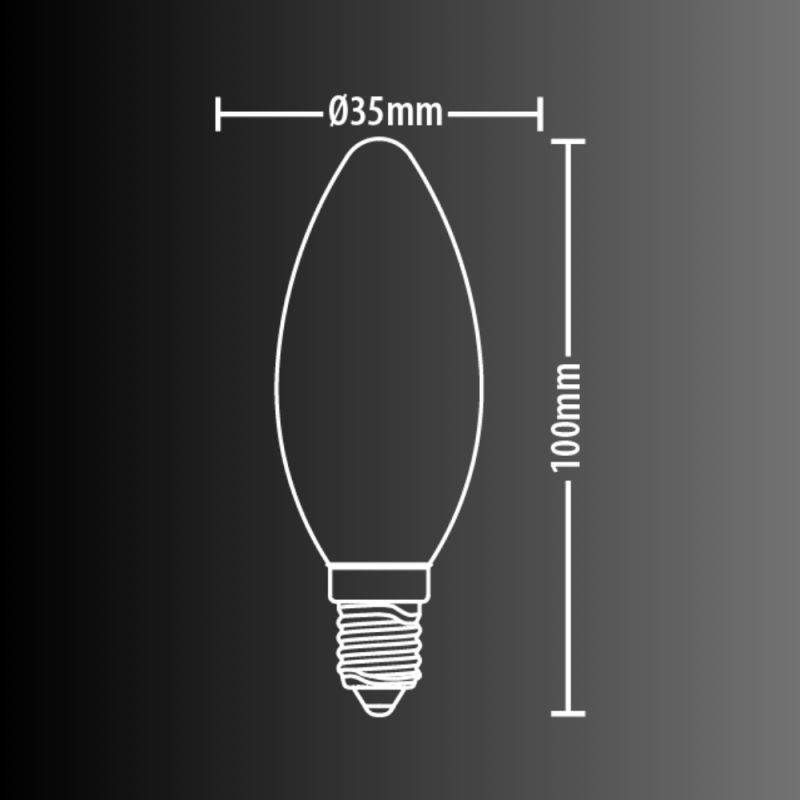 xanlite - Ampoule Filament LED Flamme Opaque dimmable culot E14 470 Lum. équivalence 40W 4000K Blanc neutre - Image 6