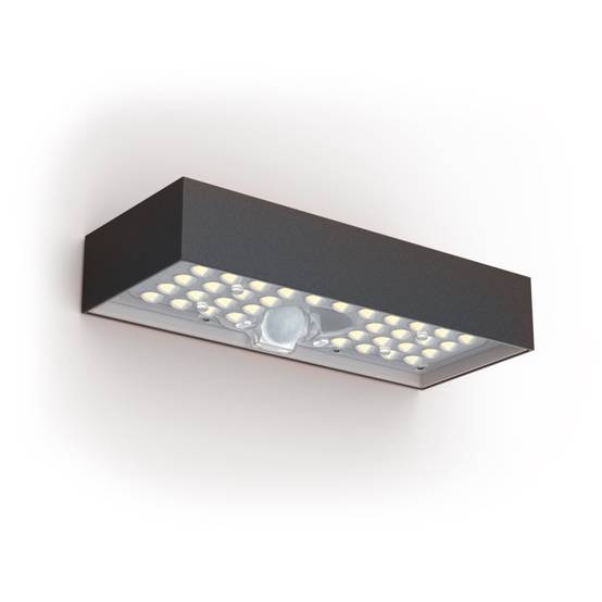 xanlite - Applique solaire LED noire, détecteur de mouvement désactivable, IP44, 900 Lm, 4000K, Blanc neutre - Image 5