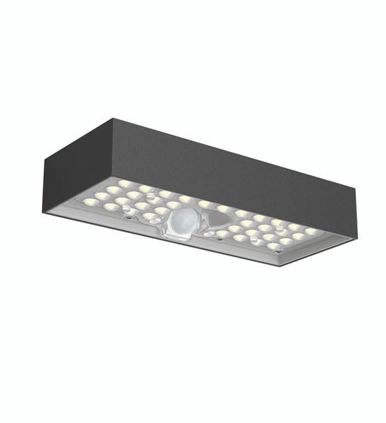 xanlite - Applique solaire LED noire, détecteur de mouvement désactivable, IP44, 900 Lm, 4000K, Blanc neutre - Image 7