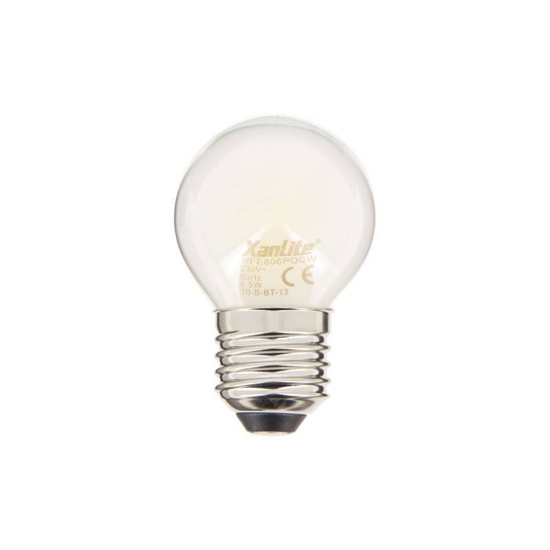 xanlite - Ampoule Filament LED P45 Opaque, culot E27, 806 Lumens, équivalence 60W, 4000K, Blanc Neutre - Image 6