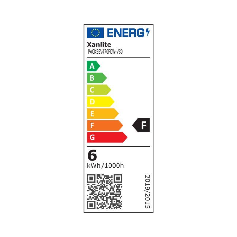 xanlite - Lot de 5 ampoules SMD LED Flamme Opaques, culot E14, 470 Lm, équivalence 40W, 4000K, Blanc neutre - Image 9