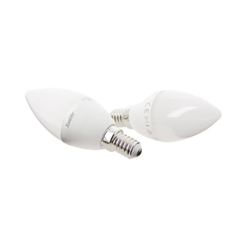 xanlite - Lot de 5 ampoules SMD LED Flamme Opaques, culot E14, 470 Lm, équivalence 40W, 4000K, Blanc neutre - Image 4