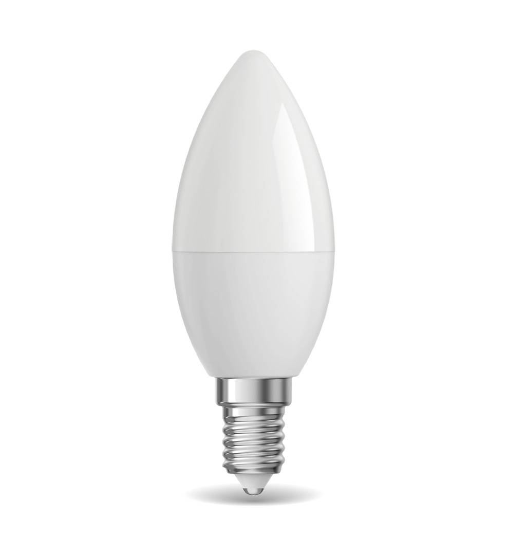 xanlite - Ampoule SMD LED Flamme Opaque, culot E14, 470 Lumens, équivalence 40W, 4000K, Blanc neutre - Image 1