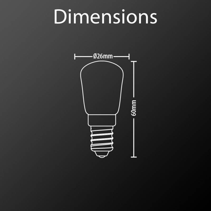 xanlite - Ampoule Filament LED T26, culot E14, 200 Lumens, équivalence 20W, 3000K, Blanc chaud - Image 2